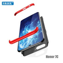 

Huawei Honor 7C Case Luxury 3 in 1 Design Hard PC Back Cover Case On For Honor 7C Pro 2018 Coque Full protection Phone Cases