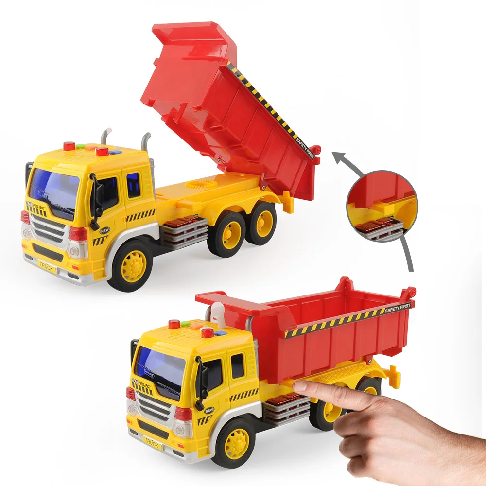 GizmoVine инерционный инженерный подъемник Игрушечный Музыкальный светильник детский масштабный грузовик oyuncak Большой самосвал Игрушечная модель грузовика для детских игровых комплектов