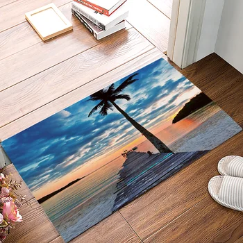 

Sunset Sea Beach Doormats For Entrance Way Boot Shoes Scraper Accessory Sets Floor Carpets Area Runners Accent Rugs Bathrooom