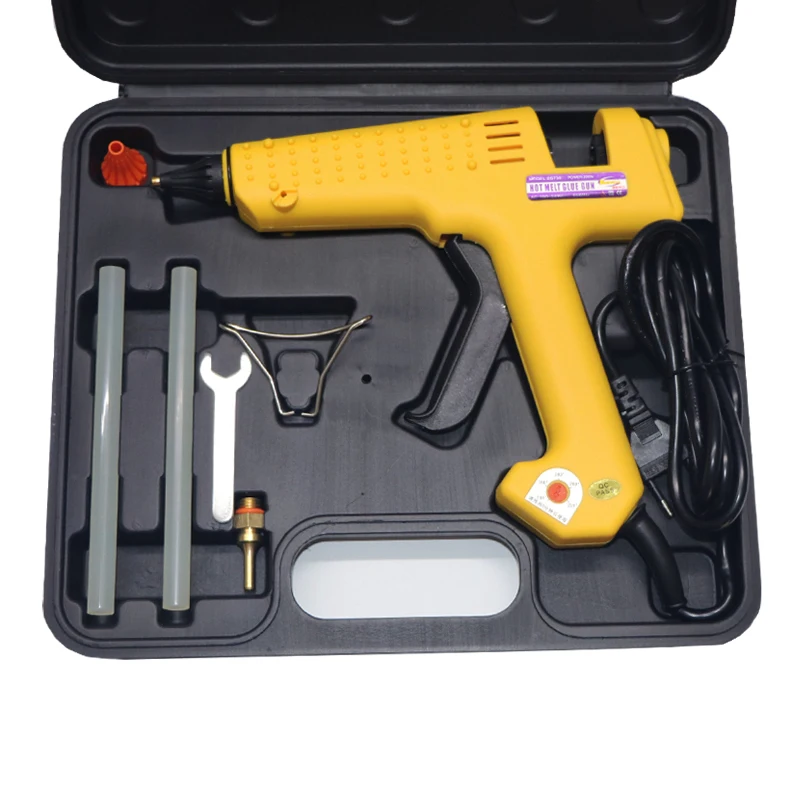 Kit di strumenti per pistola per colla 200W 250W Termostato per pistola per colla a caldo Temperatura termostati regolabili Fai da te Pistola per colla industriale professionale