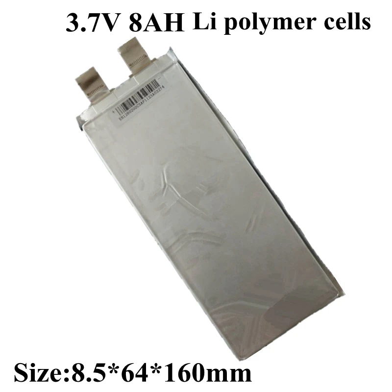 10pcs Li-polymer Batteries 3.7v 8Ah 3.7v 8000mAh Rechargeable Battery for Diy 8ah 36v 16ah Battery Pack Diy Ebike Not 3.7v 9Ah