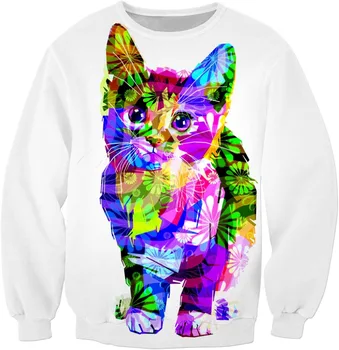 

PLstar Cosmos 2018 New Fashion Drop Shipping Trippy Kitty Cuteness 3D Print Fashion Hoodies Women/Men's Casual Hooded Sweatshirt