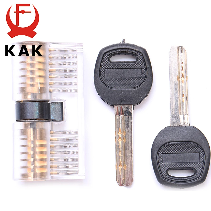 

KAK Cutaway Inside View Of Practice Transparent Padlock Lock Training Skill Pick View Padlock For Locksmith With Smart Keys
