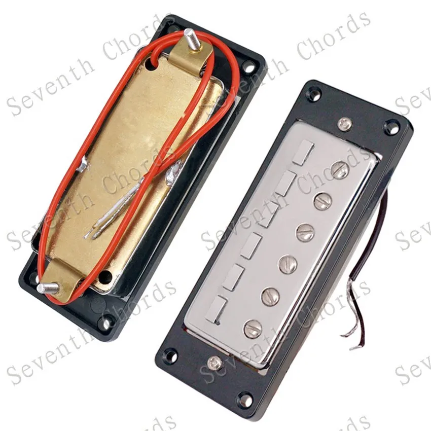 

High quality A Set of 2 Pcs Chrome Mini Style 6 String Guitar Pickup Humbucker for electric guitar accessories parts