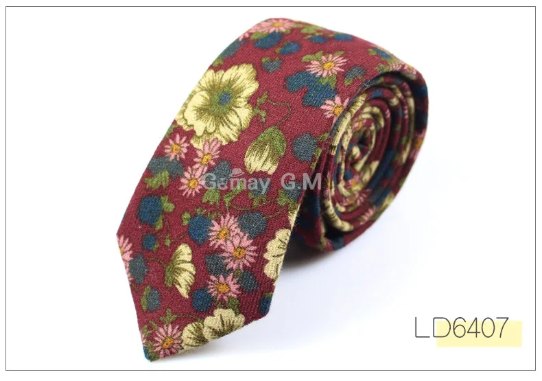 The new men s casual tie brushed cotton 6cm tie floral men and women fashion tie factory wholesale