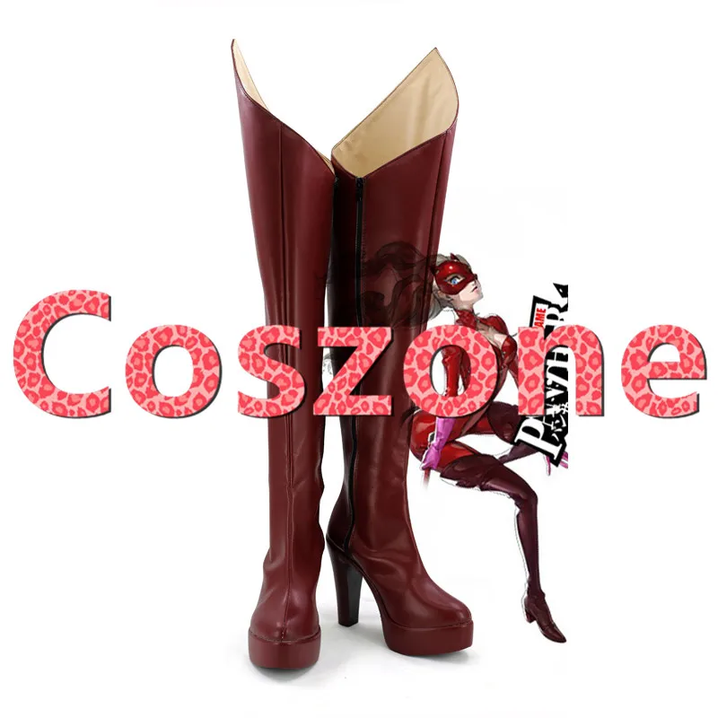 Persona 5 Anne Takamaki пантера обувь для костюмированной вечеринки сапоги и ботинки девочек Хэллоуин Карнавал вечерние аксессуары к костюму для Косплей