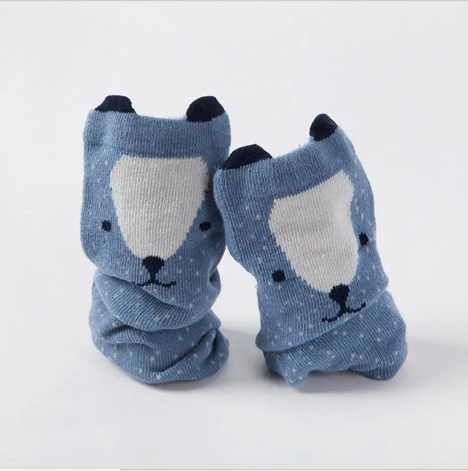 Носки для малышей Детские спортивные носки для мальчиков и девочек хлопковые носки без пятки до колена для малышей на осень и зиму, носки с изображением лисы и кота