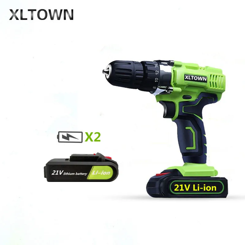 XLTOWN 21V electric screwdriver with 2 battery rechargeable lithium battery electric screwdriver household cordless drill Tools XLTOWN 21V electric screwdriver with 2 battery rechargeable lithium battery electric screwdriver household cordless drill Tools