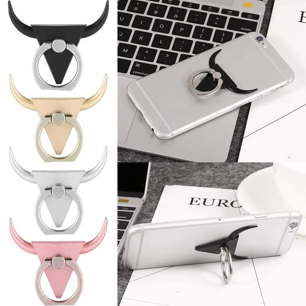 Universal Bull Zinc Alloy Universal Mobile Phone 360 Degree Finger Ring Metallic Stand Holder for iPhone/Samsung/Huawei/Xiaomi Universal Bull Zinc Alloy Universal Mobile Phone 360 Degree Finger Ring Metallic Stand Holder for iPhone/Samsung/Huawei/Xiaomi