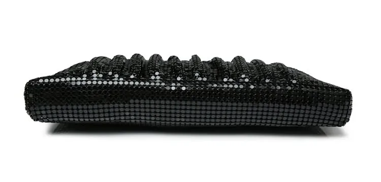 KDROR Black Clutch Bag With Handle Bottom View