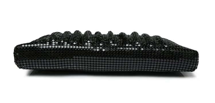 Luxy Moon Black Clutch Bag With Handle Bottom View