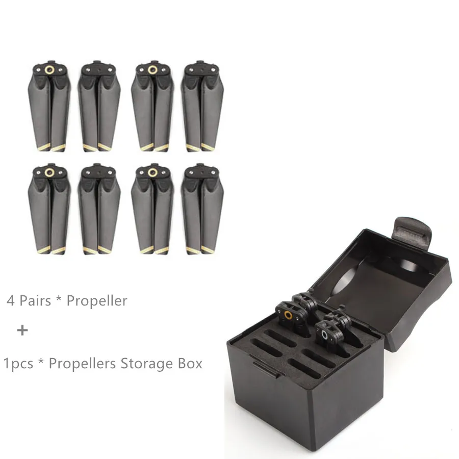 4 Pairs Folding 4730F Propeller Blades Quick-release Prop + Propellers Storage Box Case For DJI Spark Drone parts Accessories 2