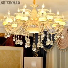 SHIXNIMAO light Crystal Luxury Simulated Jade LED Crystal Chandeliers Lighting Fixtures Crystal Chandelier