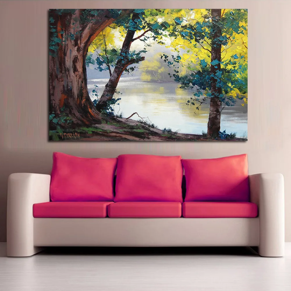 JQHYART Landscape Painting Home Decor Wall Pictures For Living Room