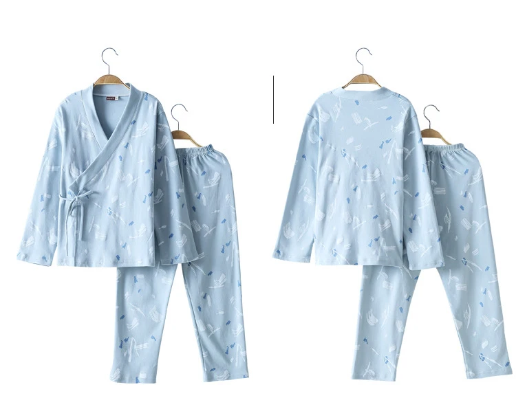 Хлопковая ночная рубашка для маленьких мальчиков и девочек, детское кимоно, пижамный комплект, детский Пижамный костюм, домашнее нижнее белье для малышей, японская одежда