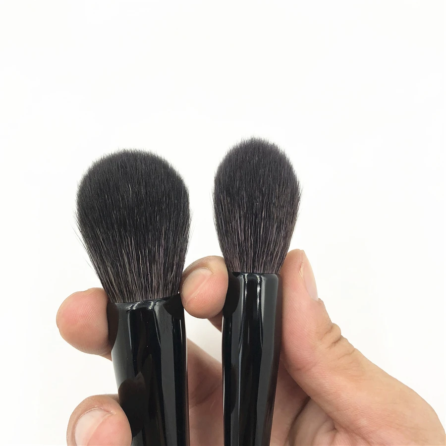 Pêlo de Cabra de Alta Qualidade em pó Escova Densa Natural Macio Rodada Único Grande Solta pó Compacto Blush Iluminador Make up Brush 5 Aplicador de sombra