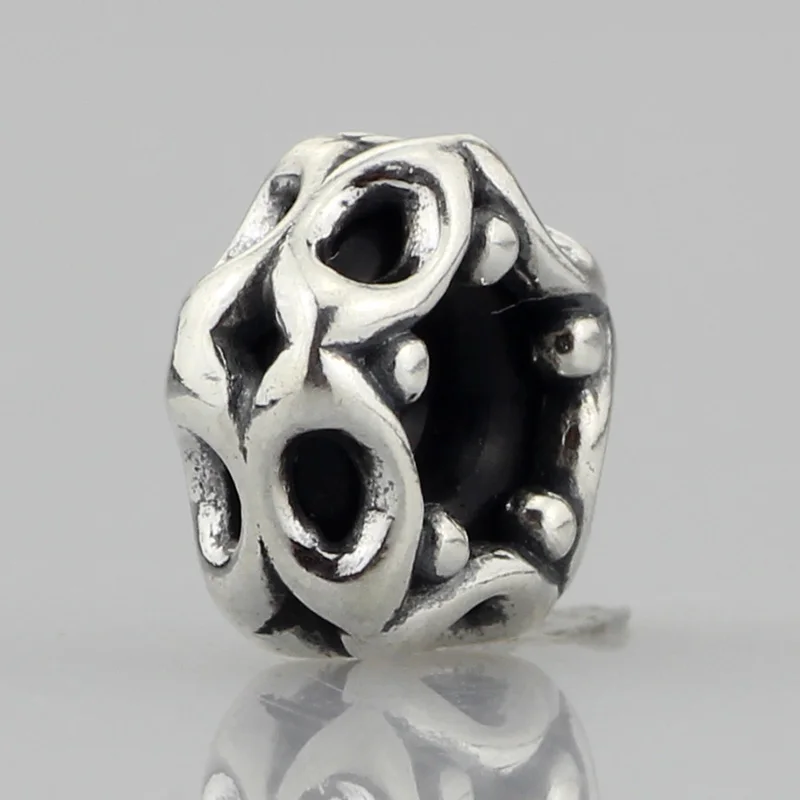 Hollow Beads Spacers Charms 925 Sterling Silver Compatible Fit Troll European Brand DIY Bracelet Jewelry Gift For Woman (2)