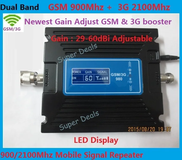 

Adjustable amplifiers gsm signal booster 3g repeater Mobile Phone Signal amplifier GSM repeater repetidor de sinal de celular