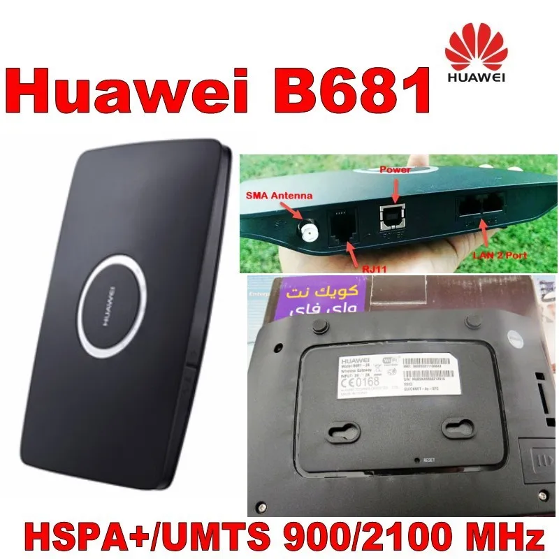 Лот 300 шт. разблокирована huawei B681 3g UMTS HSPA + WCDMA 28,8 Мбит/с Беспроводной маршрутизатор WPS домашний шлюз SIM слот для карт