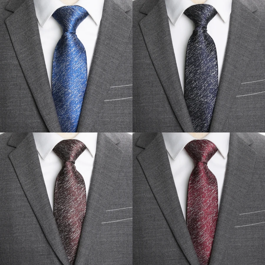 

Men Ties Solid 8cm Formal Business Wedding Fashion Corbatas Para Hombre Jacquard Ties for Man Shirt Accessories Necktie