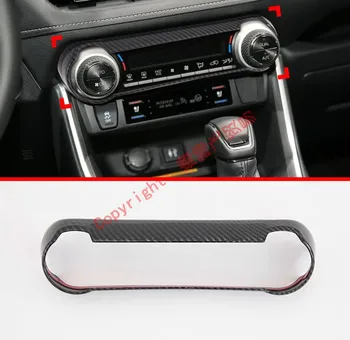

Carbon Fiber Style Interior Center Control Air-condition Switch Cover Trim For Toyota Rav4 2019 2020