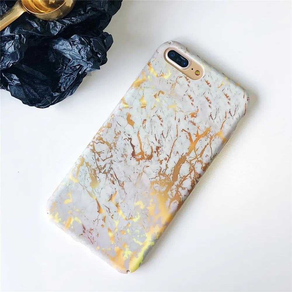 

Matte Colorful Painted Slim Case for iPhone 6 7 8 Plus X 5 5S SE Ultra Thin Marble Pattern Phone Shell Fundas