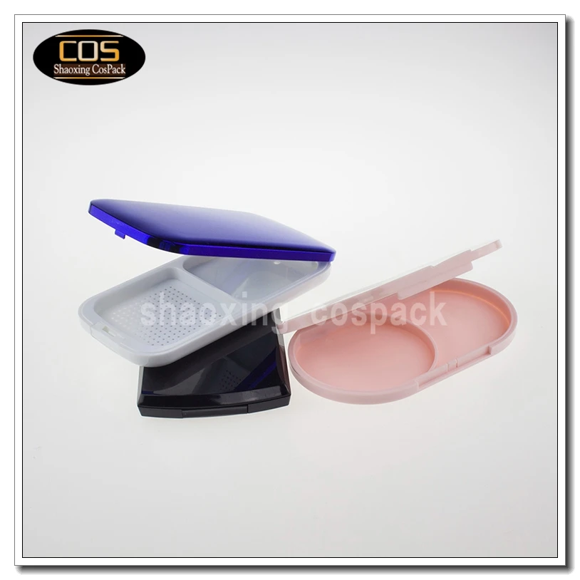 100pcs C001 Empty Compact With Mirror For Mineral Powder, Cosmetic