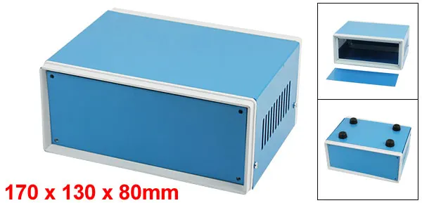 Синий металлический корпус Чехол DIY распределительная коробка 170x130x80 мм|box zebra|box
