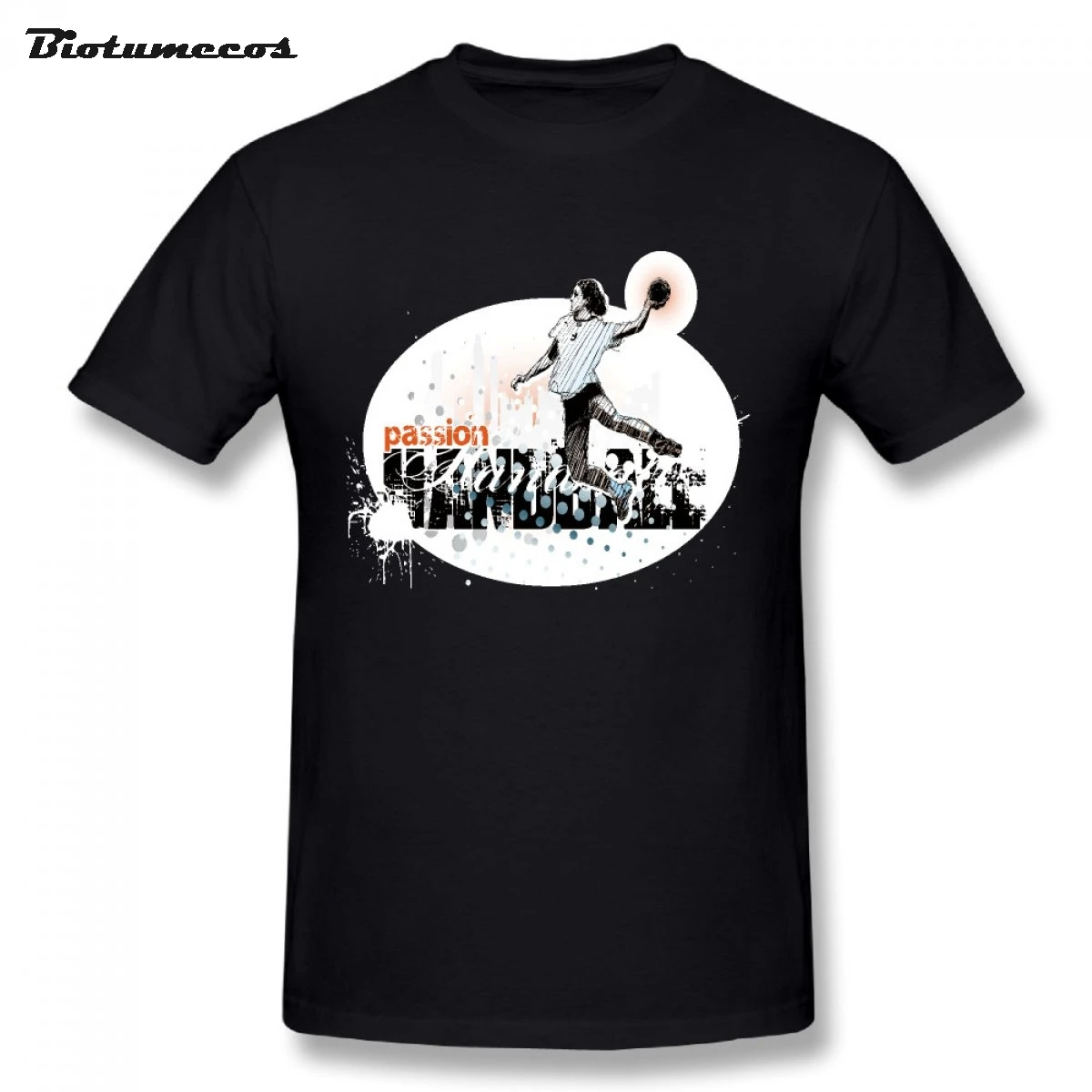 2017 Summer Newest Men Passion Handball Printed Short Sleeve O-neck 100% Cotton Over Size Top Tees Camisa Masculina MTY151 | Мужская