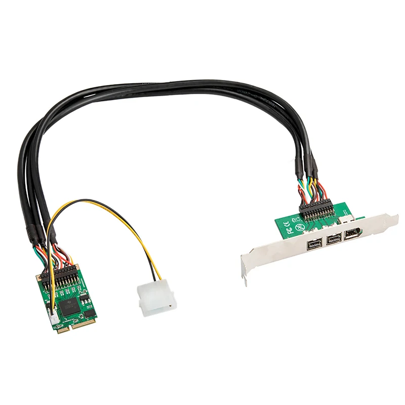 

Карта контроллера Mini PCI-E к IEEE 1394, 1 порт Firewire 1394A и 2 порта s 1394B для цифровой камеры DV, жесткие диски, съемные диски