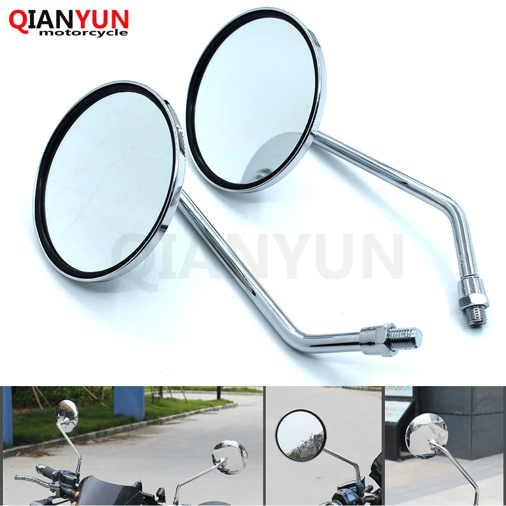 

Universal Round Silver Motorcycle Rearview Mirror Side Rear View Mirror For Suzuki DL1000/V-STROM GSX650F GSF650 BANDIT TL1000R