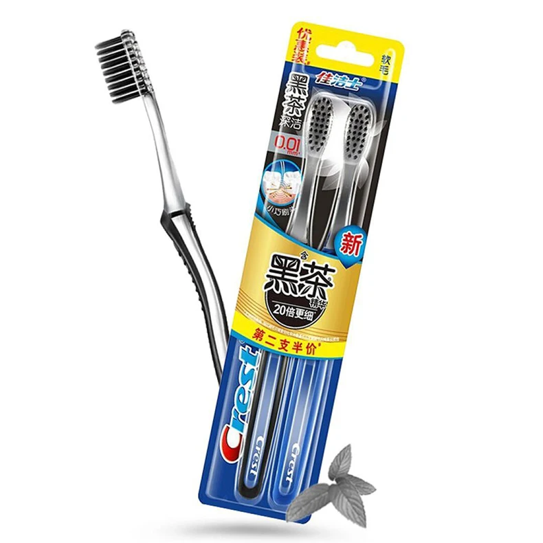 Escova de Dentes de Cerdas Macias de Bambu Escova de Dente Cuidados de Goma Crista Dentes Branqueamento Limpeza Profunda 2 Pcs * 4 15 Beleza e saúde