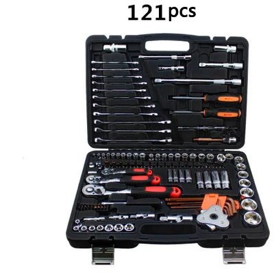 Professional Quality 121pcs Socket Set Car Repair Tool Ratchet Set Torque Wrench Combination Bit a set of keys Chrome Vanadium