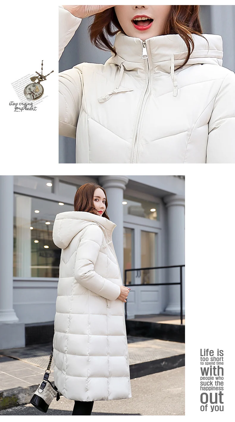 ALMUERK, зимняя женская куртка, парка с капюшоном, пальто размера плюс, толстая, теплая, выше размера, длинного размера плюс, женская, Chagueta Feminino