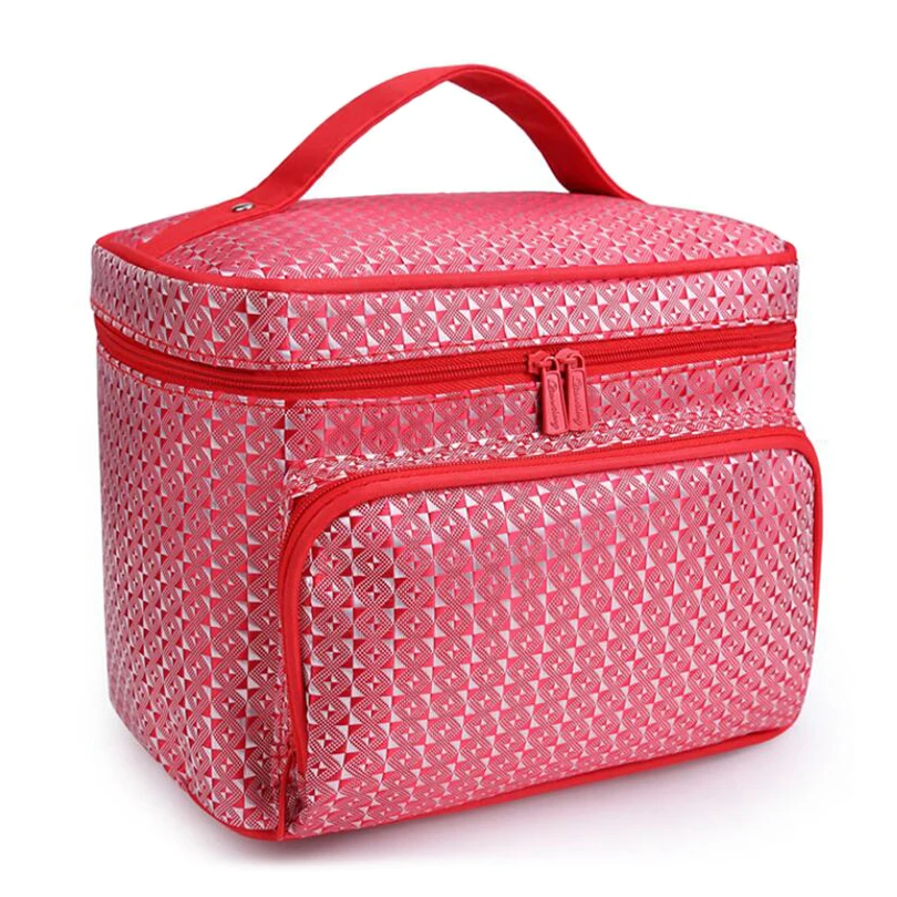 Peony Floral Big Cosmetic Bag Women Waterproof Professional Toiletry Kit Wash Necessaire Travel Organizer Make up Bags SZL63 4