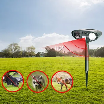 

Pest Repellent Outdoor Solar Powered Pest Repeller scare the Dogs,Cats,Mouse,Birds away from your zone Pest Bird Repeller