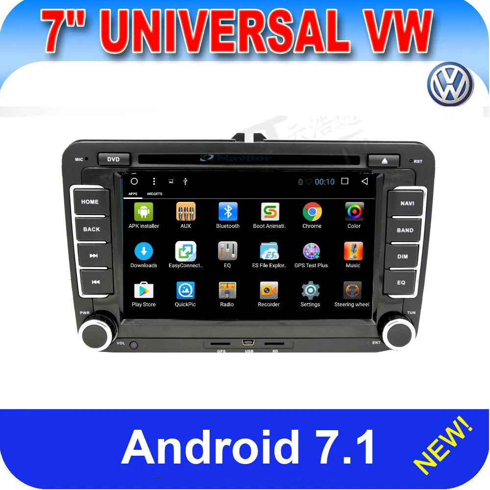 2 Din Android 7 1 автомобильный DVD GPS навигатор для VW Volkswagen passat b6 golf 5 polo jetta Skoda Гб RAM 16 ROM