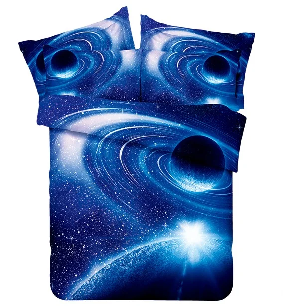 Star Moon Bedding sets Blue Cal King size queen full double fitted bed