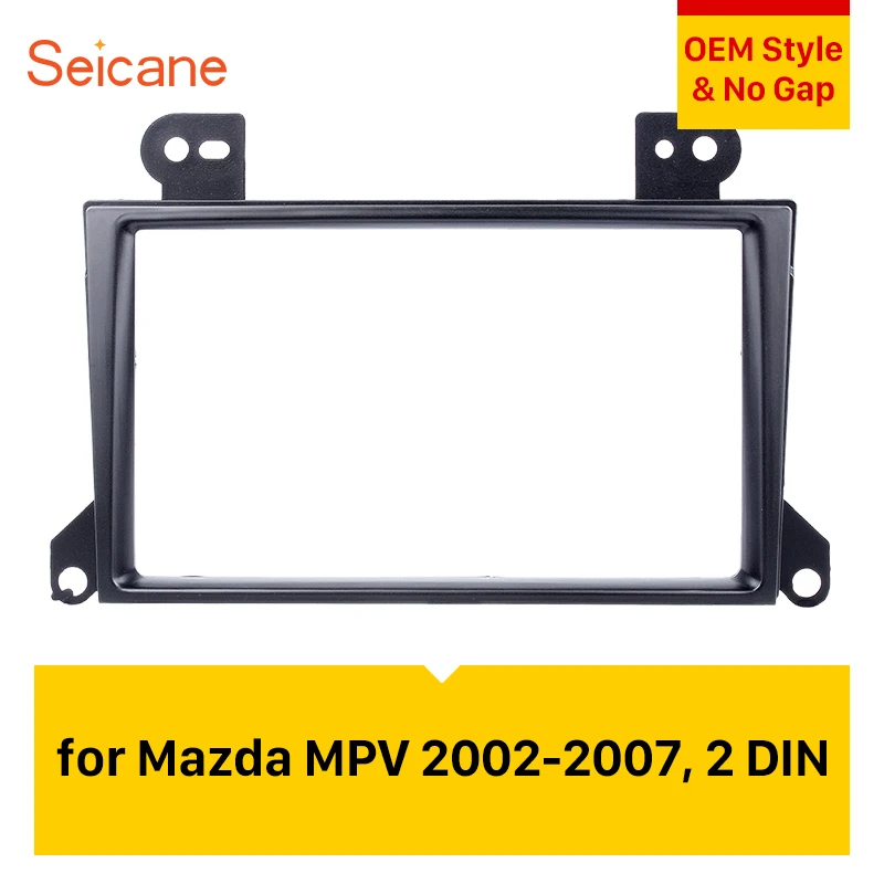 

Seicane 2 Din Car Radio Fascia Frame Panel DVD Player Install Mount Trim Refit Kit For 2002 2003 2004 2005 2006 2007 Mazda MPV