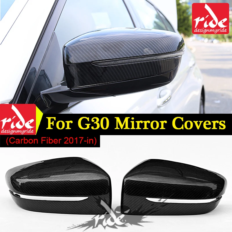 For BMW G30 Carbon fiber M style Rearview mirror cover left hand drive