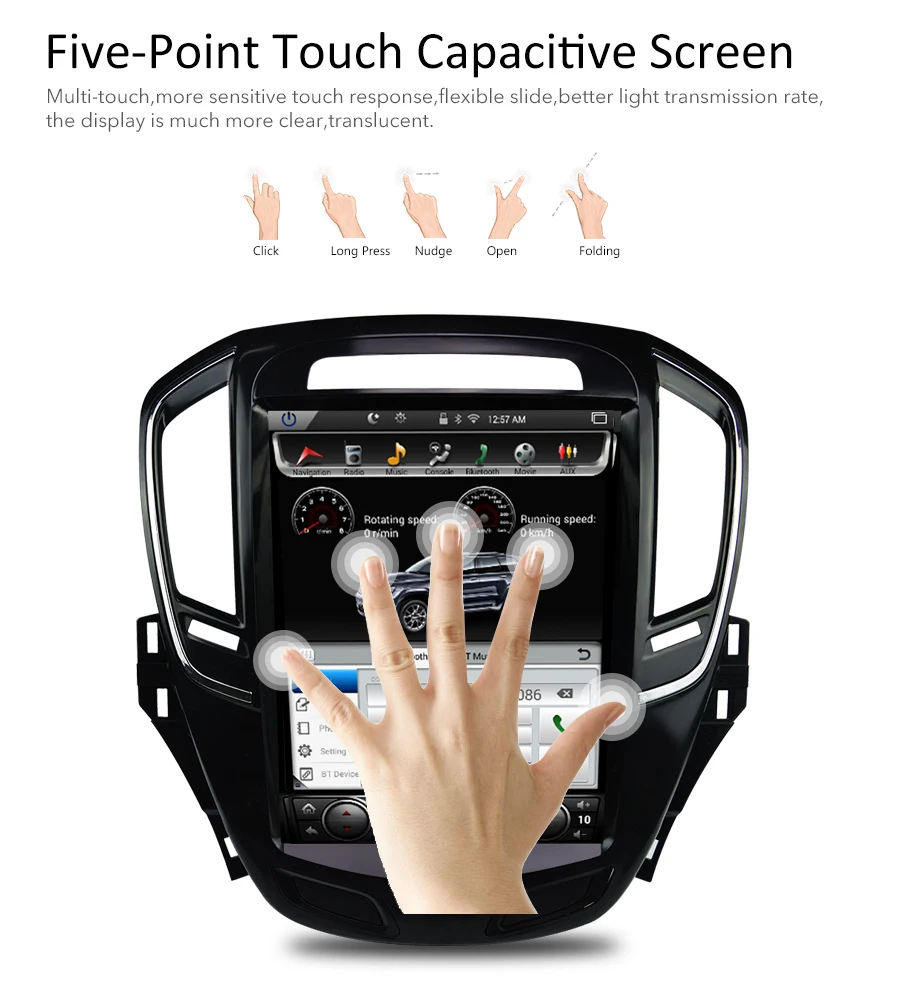 Top 10.4"Touch Screen Android 7.1 Car GPS Navigation Multimedia For Opel Insignia CD300 CD400 Regal Vauxhall 2014-2016 Auto Radio 3