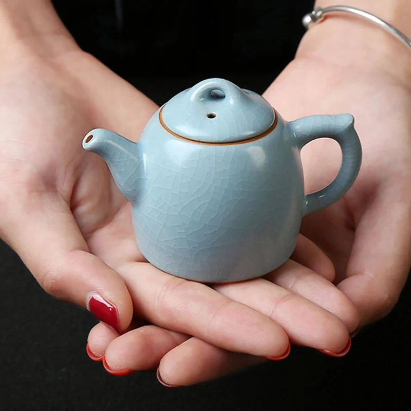60 мл мини-чайник чайное фарфоровое животное Ru печь чайный набор кунг-фу Xi Shi чайник креативный домашний декор керамика миниатюрный ценный чайник - Цвет: C