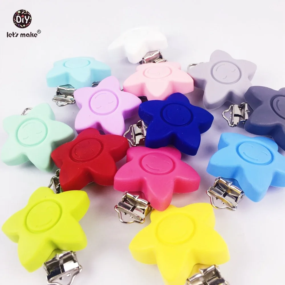 Let's make baby teether пустышка силиконовая Солнцезащитная клипса Ecofriendly DIY Crafts 20 шт.