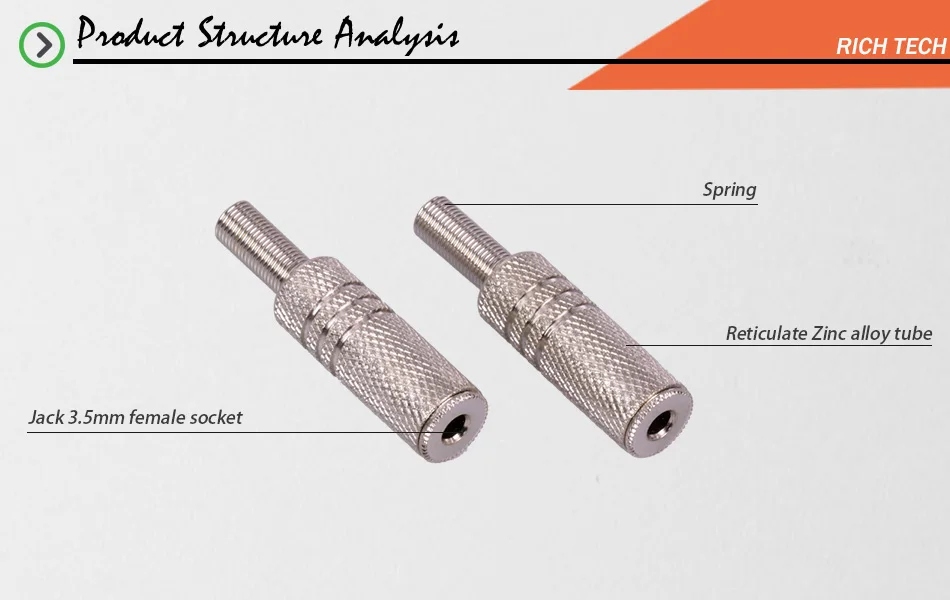 4 шт. сетчатые Jack 3,5 мм 3 полюс стерео разъем металлический 3,5 мм jack inline спаяное гнездо соединителя провода