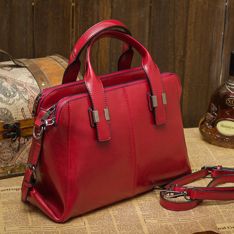 Beste Echte Koe Lederen Dames Handtassen Hoge Kwaliteit Vrouwen Echt Lederen Tas Totes Messenger Bags Designer Luxe Schoudertas Vrouwelijke