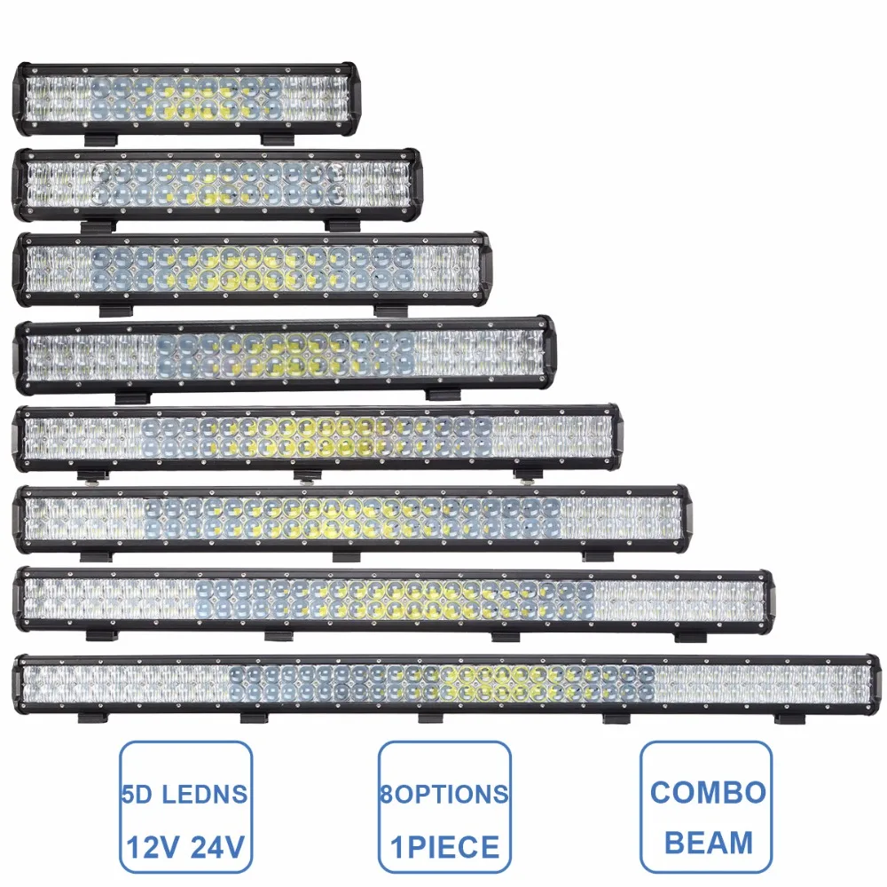 OFFROAD 15 17 20 23 28 31 37-45 дюймов 12V 24V 120W до 480W светодиодный рабочий светильник бар автомобиль грузовик 4X4 4WD ATV универсал пикап вспомогательная лампа