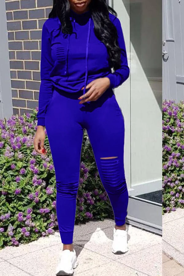 

Explosion models plus color plus code Europe and America health cloth women's long-sleeved hooded shirt set LZ-413