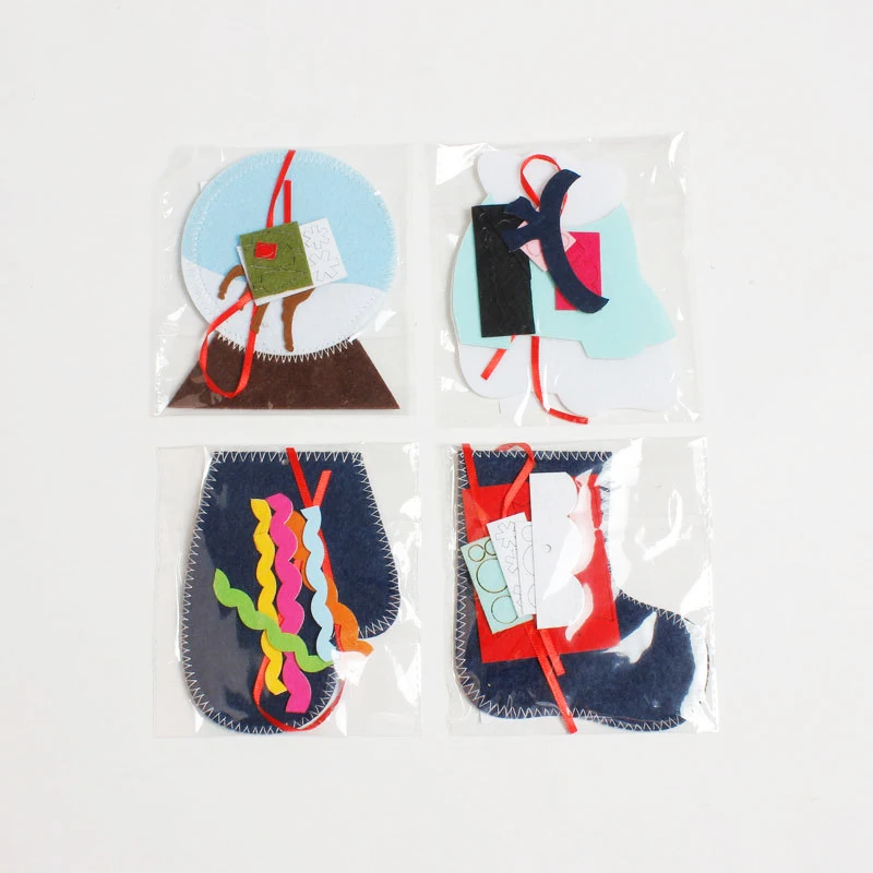 

Christmas Tree Ornament Handmade diy Coaster Creative Children Puzzle