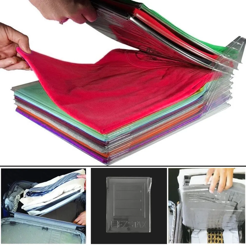

10Layer Clothes Organizer T Shirts Folding Board Office Desk File Cabinet Suitcase Shelf Dividers System Closet Drawer Organizat