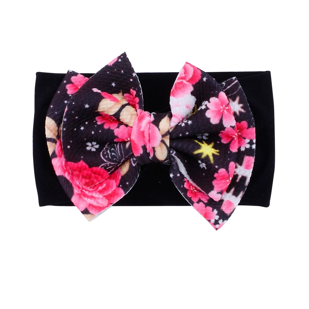 Brand Baby Girls Hair Band Flower Bow Headband Turban Knot Hair Accessories 0-4T